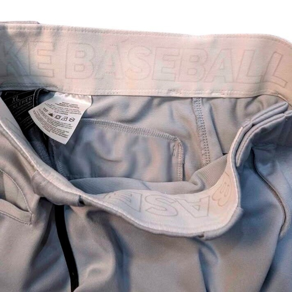 Nike Team Engineered Vapor Select Piped Baseball Pants Youth XL Gray Black 27" - Picture 8 of 10
